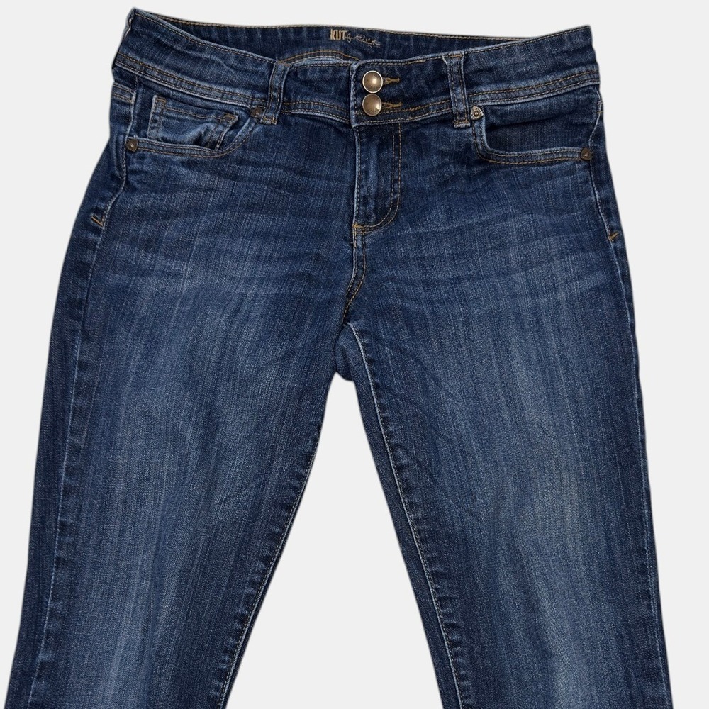 Kut from the Kloth Jeans 8 Womens Double Button Stretch‎ Dark Wash KP398MA1 Blue